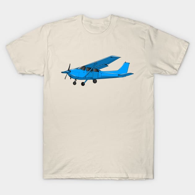 Fixed-wing aircraft cartoon illustration T-Shirt by Miss Cartoon